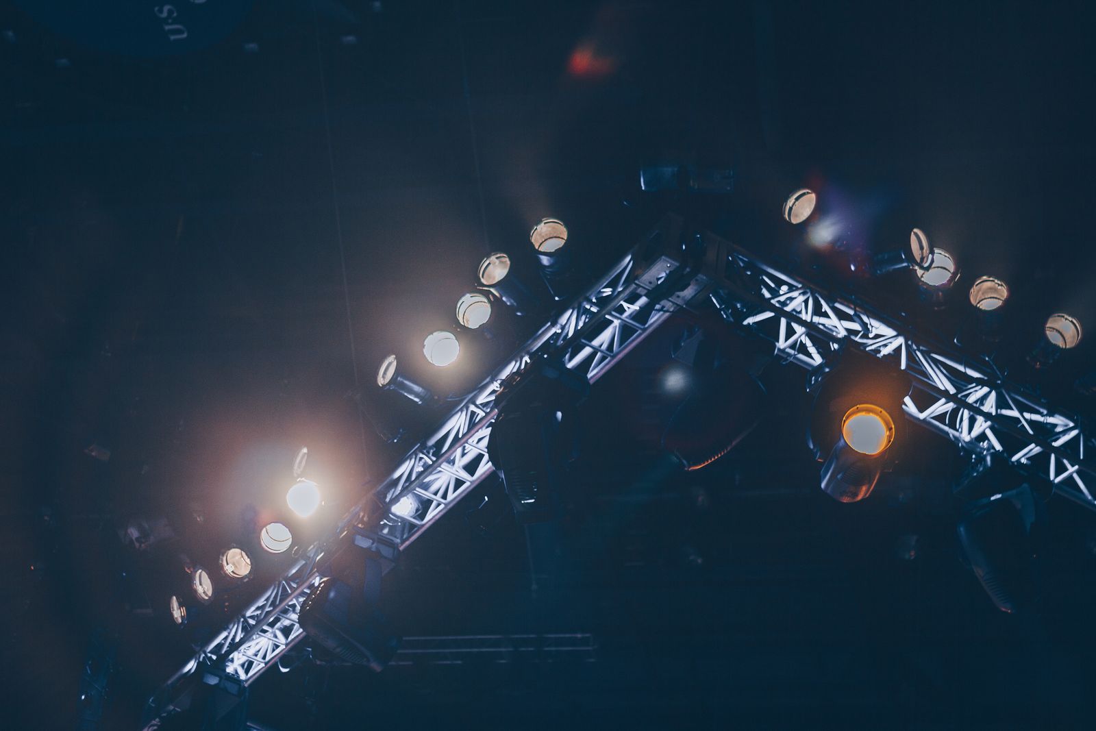 Large professional event stage with lighting and audiovisual production